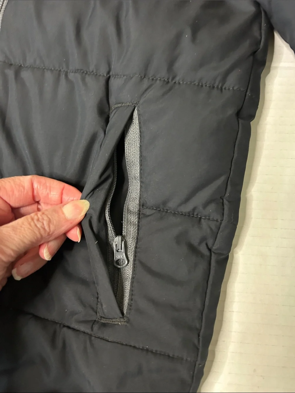 Under Armour YSM Small Boys Black Hooded Puffer Jacket with Gray Trim